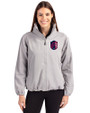 St. Louis City SC Cutter & Buck Charter Eco Recycled Womens Full-Zip Jacket Polished Medium Gray Front