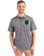 Austin FC - Cutter & Buck Forge Eco Heather Stripe Stretch Recycled Mens Polo Black Heather Front