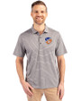 FC Cincinnati Cutter & Buck Forge Eco Heather Stripe Stretch Recycled Mens Polo Elemental Grey Heather Front