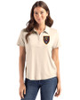 Real Salt Lake Cutter & Buck Coastline Epic Comfort Recycled Womens Polo Wheat Front