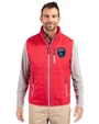 San Jose Earthquakes Cutter & Buck Rainier PrimaLoft® Mens Eco Insulated Full Zip Puffer Vest Red Front