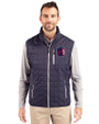St. Louis City SC Cutter & Buck Rainier Recycled Insulated Puffer Mens Full Zip Vest Dark Navy/Silver Front
