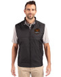 Houston Dynamo FC Cutter & Buck Stealth Hybrid Quilted Mens Windbreaker Vest Black Front