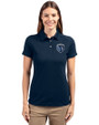Sporting Kansas City Cutter & Buck Advantage Eco Tri-Blend Pique Womens Polo Liberty Navy Front