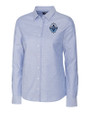 Vancouver Whitecaps FC Cutter & Buck Stretch Oxford Womens Long Sleeve Dress Shirt Light Blue Mannequin