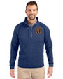 Real Salt Lake Cutter & Buck Mainsail Sweater-Knit Mens Half Zip Pullover Jacket Tour Blue Heather Front