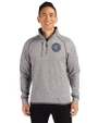 New York City FC Cutter & Buck Mainsail Sweater-Knit Mens Half Zip Jacket Polished Heather Front