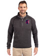 St. Louis City SC Cutter & Buck Mainsail Sweater-Knit Mens Half Zip Pullover Jacket Charcoal Heather Front