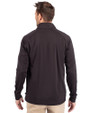 San Jose Earthquakes Cutter & Buck Adapt Eco Knit Stretch Recycled Mens Quarter Zip Pullover Black/Tour Blue Back