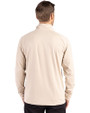 San Jose Earthquakes Cutter & Buck Adapt Eco Knit Stretch Recycled Mens Quarter Zip Pullover Wheat Back