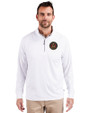 Atlanta United FC - Cutter & Buck Adapt Eco Knit Stretch Recycled Mens Quarter Zip Pullover White Front