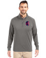 St. Louis City SC Cutter & Buck Adapt Eco Knit Stretch Recycled Mens Quarter Zip Pullover Elemental Grey Front