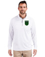 Austin FC - Cutter & Buck Adapt Eco Knit Stretch Recycled Mens Quarter Zip Pullover White Front