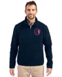 St. Louis City SC Cutter & Buck Cascade Eco Fleece Mens Quarter Zip Jacket Navy Blue Front