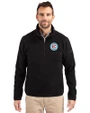 Chicago Fire FC Cutter & Buck Cascade Eco Fleece Mens Quarter Zip Jacket Black Front