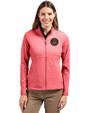 Atlanta United FC - Cutter & Buck Adapt Eco Knit Heather Recycled Womens Full Zip Cardinal Red Heather Front
