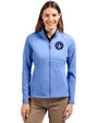 CF Montréal Cutter & Buck Adapt Eco Knit Heather Recycled Womens Full Zip Tour Blue Heather Front