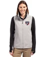 FC Dallas Cutter & Buck Charter Eco Recycled Full-Zip Womens Vest Polished Medium Gray Front