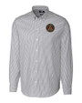 Atlanta United FC - Cutter & Buck Stretch Oxford Stripe Mens Big and Tall Long Sleeve Dress Shirt Charcoal Mannequin