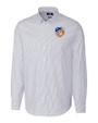 FC Cincinnati Cutter & Buck Easy Care Stretch Oxford Stripe Mens Big & Tall Long Sleeve Button Down Shirt Light Blue Mannequin