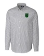 Austin FC - Cutter & Buck Stretch Oxford Stripe Mens Long Sleeve Dress Shirt Charcoal Mannequin