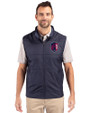 St. Louis City SC Cutter & Buck Stealth Hybrid Quilted Mens Big and Tall Windbreaker Vest Liberty Navy Front