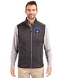 CF Montréal Cutter & Buck Mainsail Sweater-Knit Mens Full Zip Vest Charcoal Heather Front