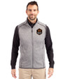Houston Dynamo FC Cutter & Buck Mainsail Sweater-Knit Mens Full Zip Vest Polished Heather Front