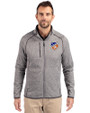 FC Cincinnati Cutter & Buck Mainsail Sweater-Knit Mens Big and Tall Full Zip Jacket Polished Heather Front