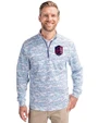 St. Louis City SC Cutter & Buck Traverse Stretch Eco Camo Print Quarter Zip Mens Pullover Indigo Front
