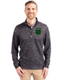 Austin FC - Cutter & Buck Traverse Stretch Eco Camo Print Quarter Zip Mens Pullover Black Front