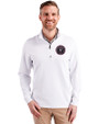 Inter Miami CF Cutter & Buck Traverse Stretch Eco Quarter Zip Mens Pullover White Front