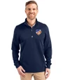 FC Cincinnati Cutter & Buck Traverse Stretch Eco Quarter Zip Mens Pullover Liberty Navy Front