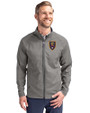 Real Salt Lake Cutter & Buck Adapt Eco Knit Hybrid Recycled Mens Full Zip Jacket Elemental Grey Front