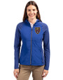 Real Salt Lake Cutter & Buck Adapt Recycled Soft Knit Stretch Womens Hybrid Full Zip Jacket Tour Blue Front