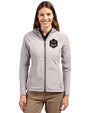Houston Dynamo FC Cutter & Buck Adapt Eco Knit Hybrid Recycled Womens Full Zip Jacket Polished Medium Gray Front