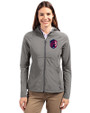 St. Louis City SC Cutter & Buck Adapt Eco Knit Hybrid Recycled Womens Full Zip Jacket Elemental Grey Front