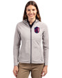 St. Louis City SC Cutter & Buck Adapt Eco Knit Hybrid Recycled Womens Full Zip Jacket Polished Medium Gray Front