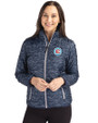 Chicago Fire FC Cutter & Buck Rainier PrimaLoft® Womens Eco Insulated Full Zip Printed Puffer Jacket Dark Navy Front