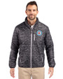 Chicago Fire FC Cutter & Buck Rainier PrimaLoft® Mens Eco Insulated Full Zip Printed Puffer Jacket Black Front