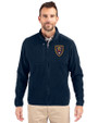 Real Salt Lake Cutter & Buck Cascade Eco Fleece Mens Full Zip Jacket Navy Blue Front