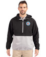 Chicago Fire FC Cutter & Buck Charter Eco Recycled Mens Anorak Jacket Black/Polished Front