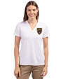 Real Salt Lake Cutter & Buck Forge Eco Heathered Stretch Womens Blade Top White Front