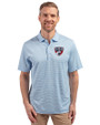 FC Dallas Cutter & Buck Forge Eco Double Stripe Stretch Recycled Mens Polo Atlas/White Front