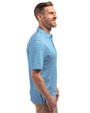 LA Galaxy Cutter & Buck Forge Eco Double Stripe Stretch Recycled Mens Polo Digital/White Side