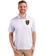 Real Salt Lake Cutter & Buck Pike Eco Symmetry Print Stretch Recycled Mens Polo White/Polished Front