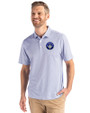 CF Montréal Cutter & Buck Pike Eco Symmetry Print Stretch Recycled Mens Polo White/Tour Blue Front