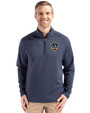 LA Galaxy Cutter & Buck Peshastin Fleece Recycled Mens Half Zip Pullover Navy Blue Heather Front