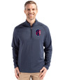 St. Louis City SC Cutter & Buck Peshastin Fleece Recycled Mens Half Zip Pullover Navy Blue Heather Front