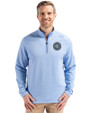 New York City FC Cutter & Buck Peshastin Fleece Recycled Mens Half Zip Pullover Atlas Heather Front